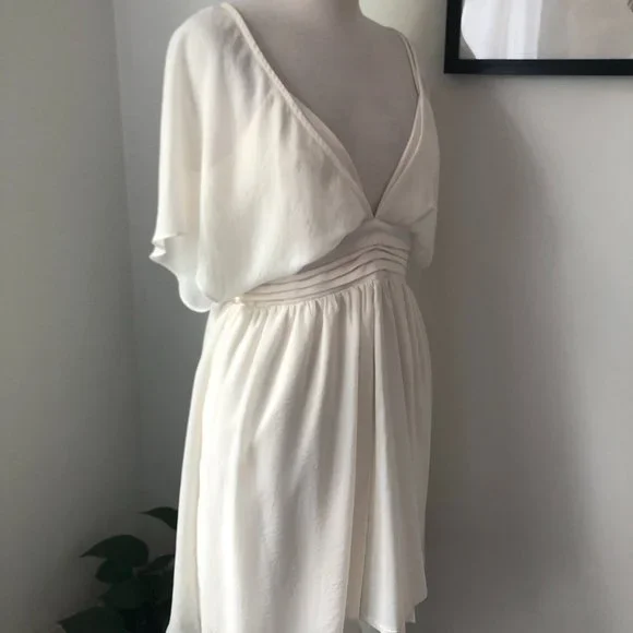 Cooper St Off White V Neck Grecian Style Boho Dress Size 12 New w Tags $149 - Picture 8 of 12